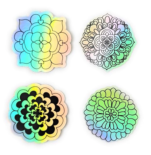 Mandala Patterns Holographic Sticker Pack (Pack of 4)