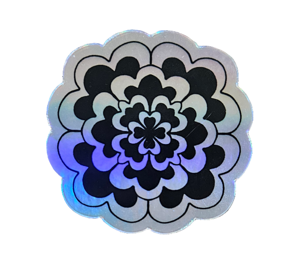 Floral Mandala Holographic Sticker