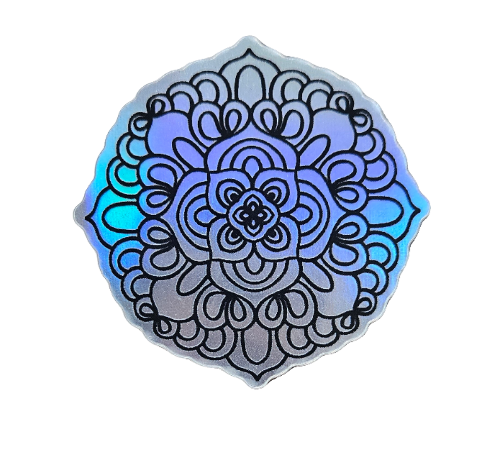 Intricate Mandala Holographic Sticker