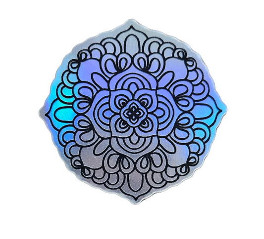 Intricate Mandala Holographic Sticker